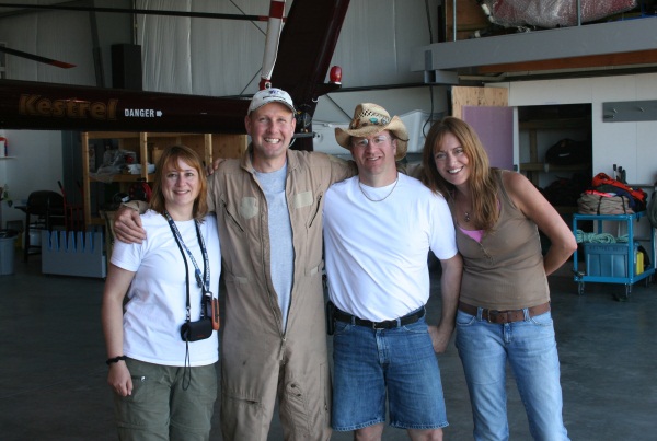 team nuts with the pilot