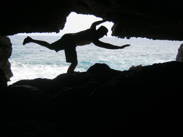 Rock Star move at a Geocache