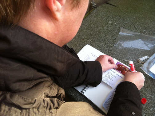 Geocachers can glue in photos and decorate their recipes. Photo by geocacher BBTVFred