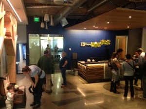 Geocaching HQ Lobby (the photo booth is in the corner)