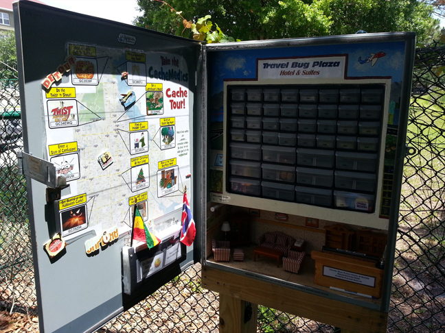 I think this qualifies as a Travel Bug Resort. Photo by geocacher CaptainObvious78