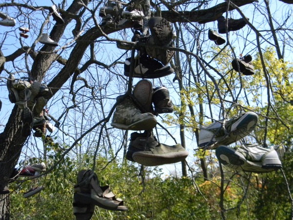 Walking a mile in these shoes may prove to be difficult. Photo by geocacher TomEagle55