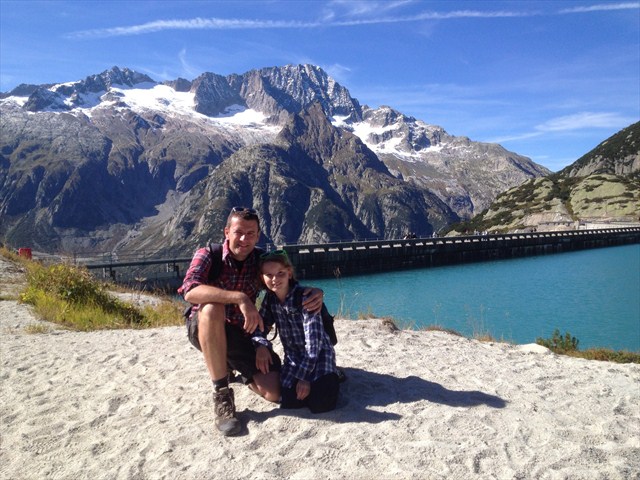 Two geocachers with smiles after earning their smileys. Photo by geocacher Mr.Quady