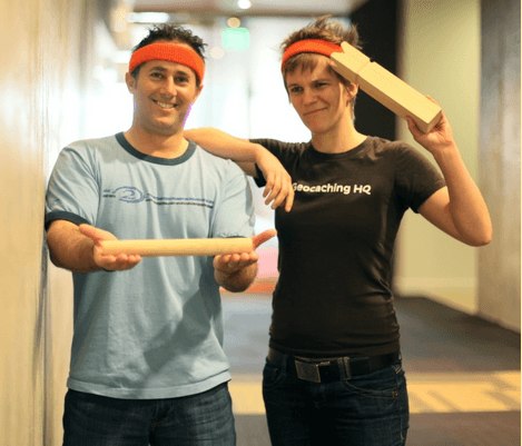 Bryan and Reid, "We may or may not have known how to play Kubb"