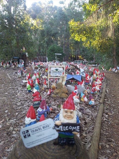 Welcome to Gnomesville! Photo by geocacher Crumps