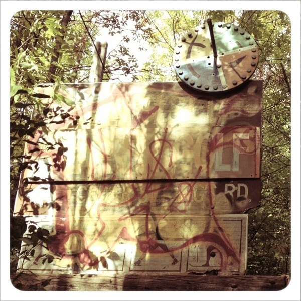 The wheel requires a little bit of a climb to get to. Photo by geocacher Mark0077