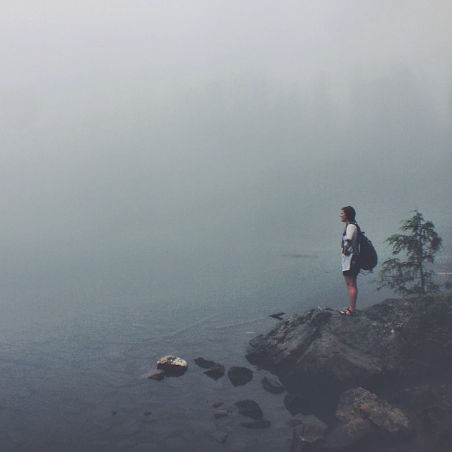 10-23-2013 Fog and rain can't deter us from #geocaching! What's the most extreme weather you've gone #geocaching in? 