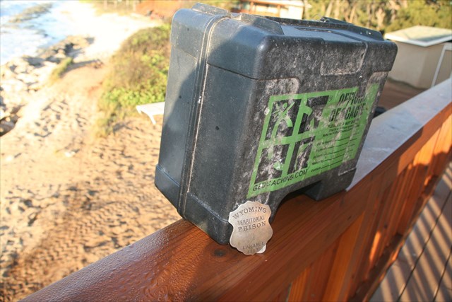 The geocache in the wild. Photo by geocacher havespots 