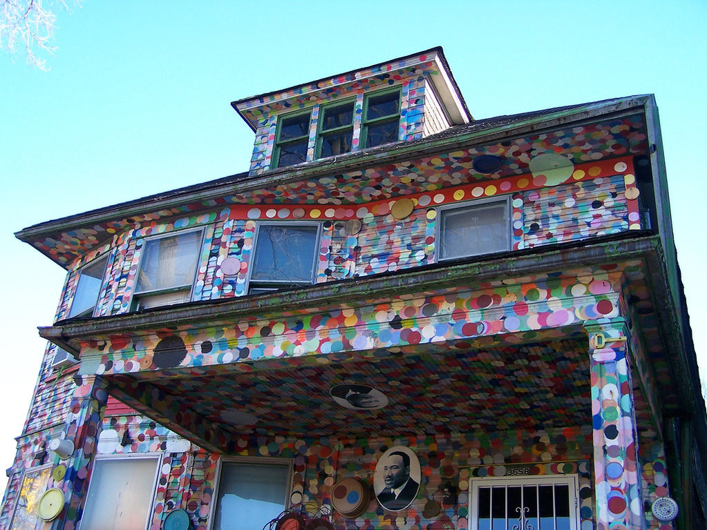 The "Dotty-Wotty" house in Detroit, MI. Part of the Heidelberg Project. Photo Credit paulhitz