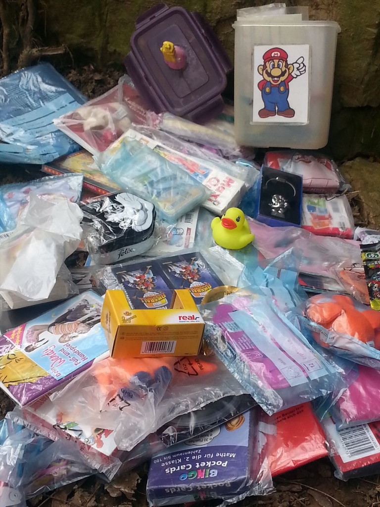 Everything wrapped in waterproof bags.