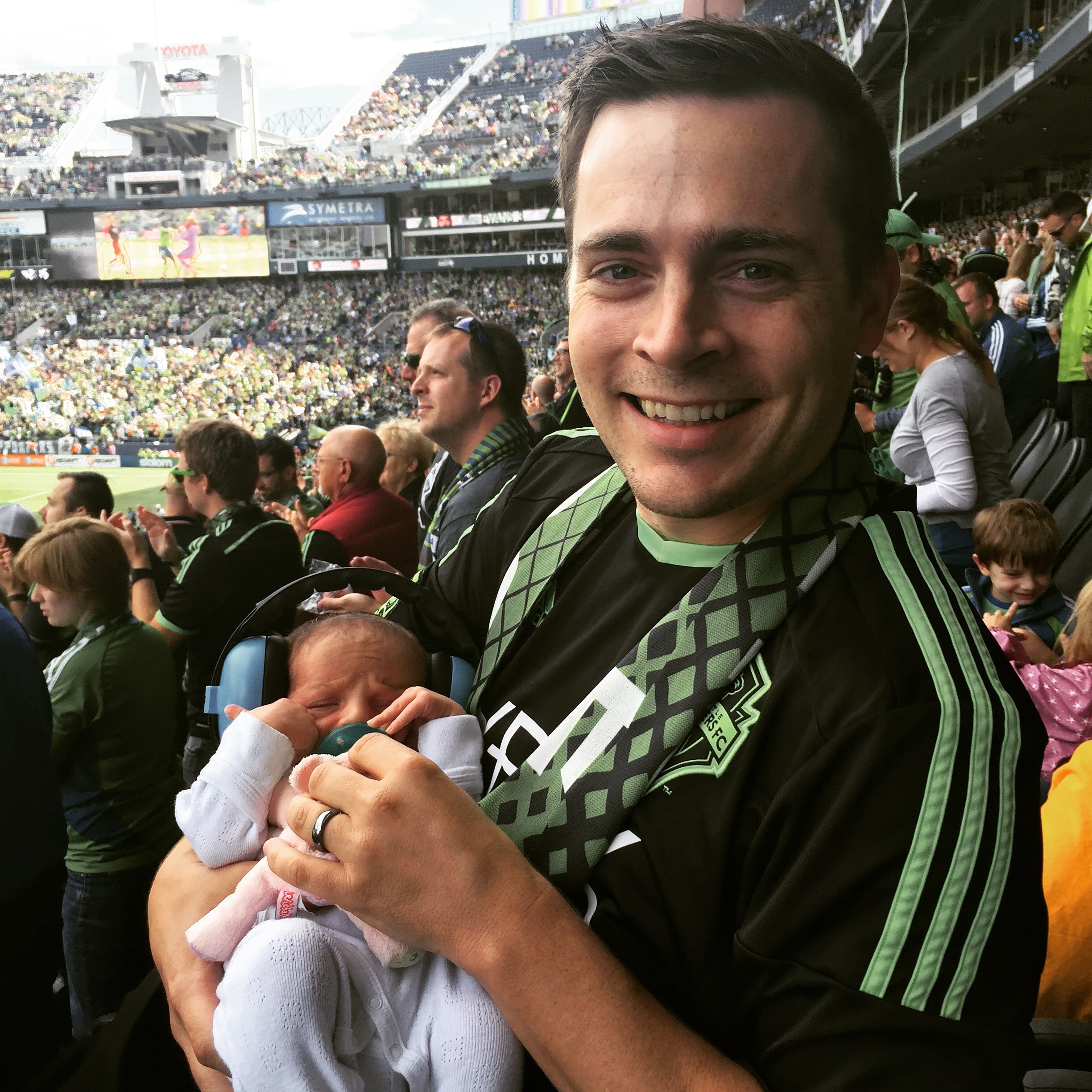 Go Sounders, Nate, and baby