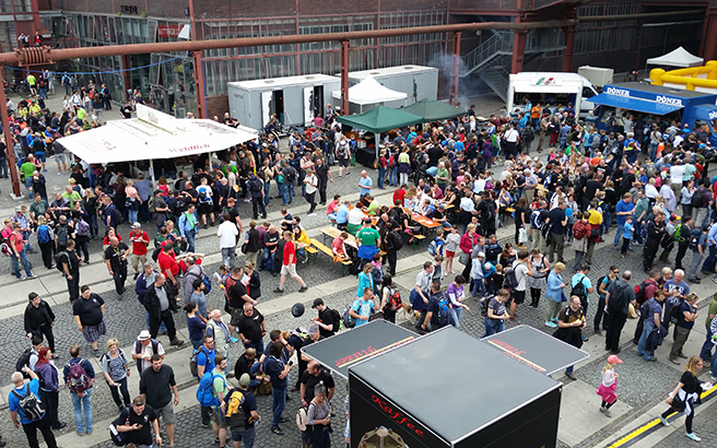 Crowds of people at the event