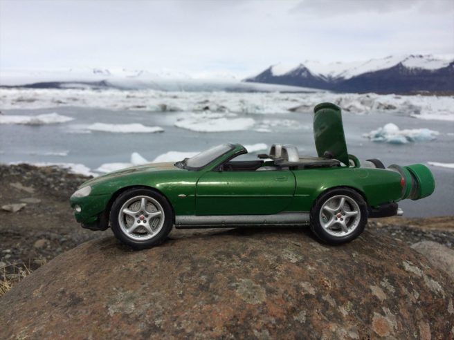 The cache container itself fits the James Bond theme... kind of. 