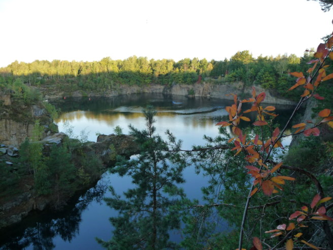The old quarry that is now Horka Lake.