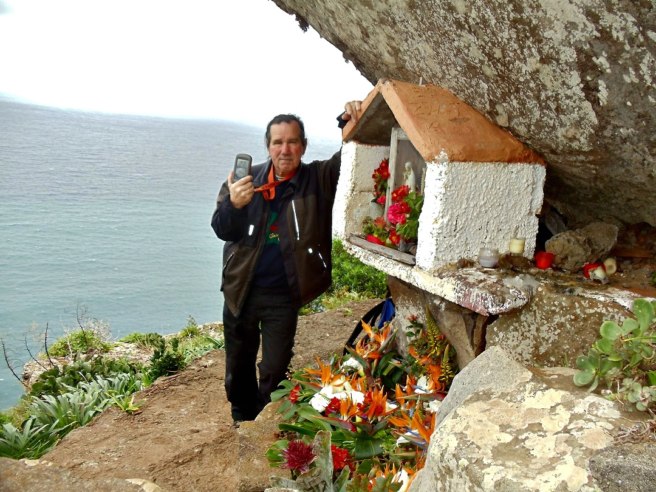 At the shrine under the rock