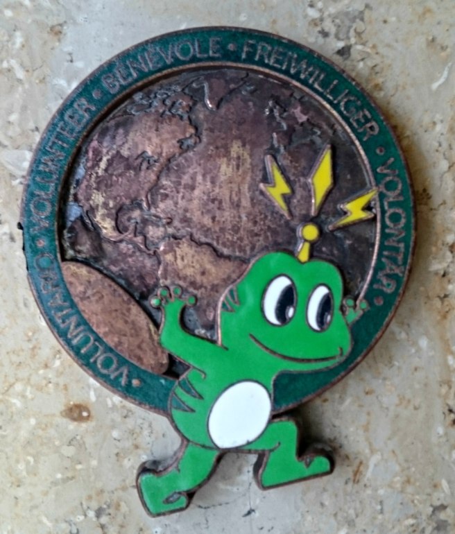 The Froggy GeoCoin after it had been found