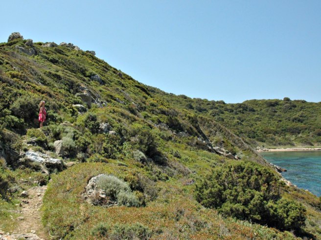 Hiking along the coastline