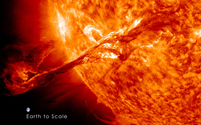 Solar superstorm