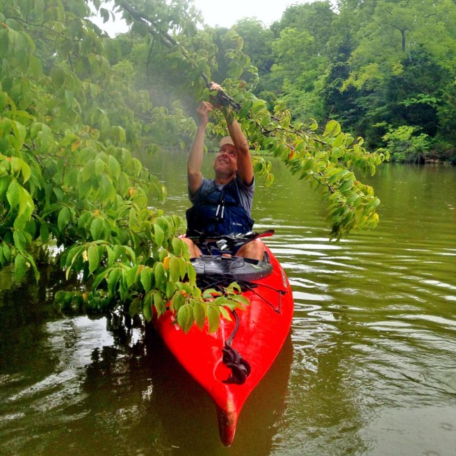 Easy geocache with a kayak