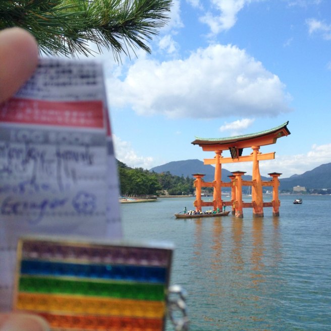 At high tide the gate appears to float on water