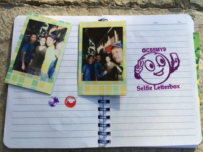 Just take a couple of selfies, stamp the logbook, then paste your photo once the film has developed.