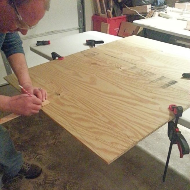 The exterior was built over the course of a couple of weeks out of eyeball-measured plywood, expanding foam sealant, and artfully applied paint. 