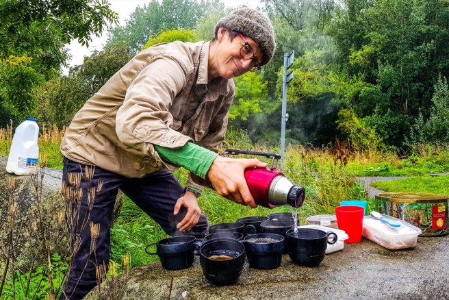 The Cutting & Seeding of Bell's Weir Meadow, Scotland — GC7W9TW Not all heroes wear capes. Some pour the tea at CITOs.