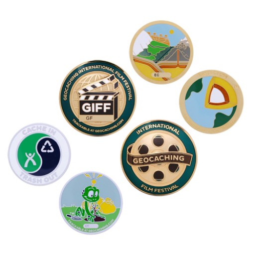 Travel Bug Geocoin Lincolnshire County Flag Tag Trackable For Geocaching 