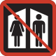 No public restrooms nearby